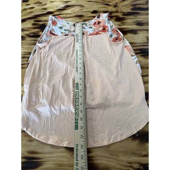 Beacon Apparel Women Size Small V Neck Sleeveless Blouse Floral Colorful Cottage - Picture 5 of 8